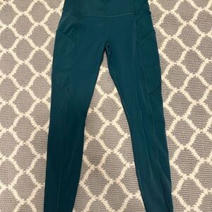 Lululemon Athletica Green Leggings High Waist Tapered Fit